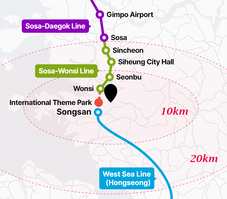West Sea Line (2025) of Accessibility Map