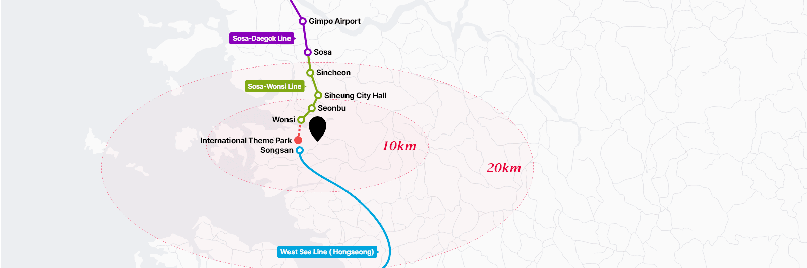 West Sea Line (2025) of Accessibility Map