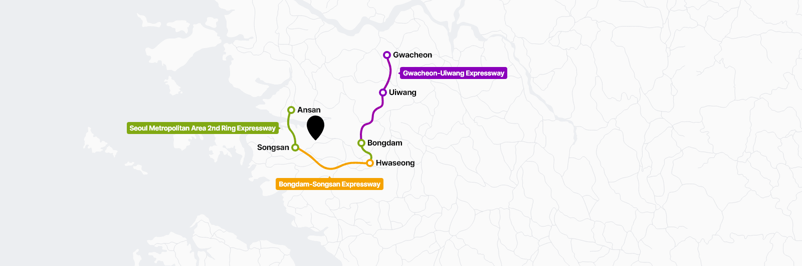 Gwacheon-Uiwang Expressway of Accessibility Map