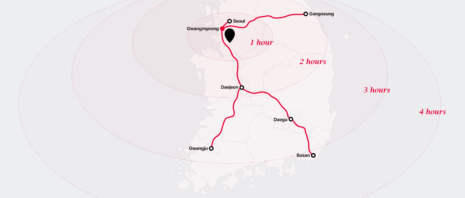 Domestic accessibility, Domestic Map.