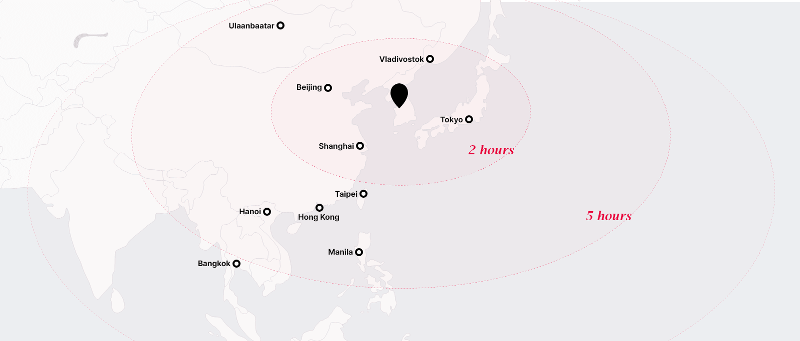 Overseas accessibility, Overseas Map.