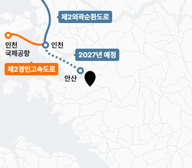 제2외곽순환도로 접근성 지도