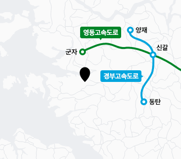 영동고속도로 접근성 지도