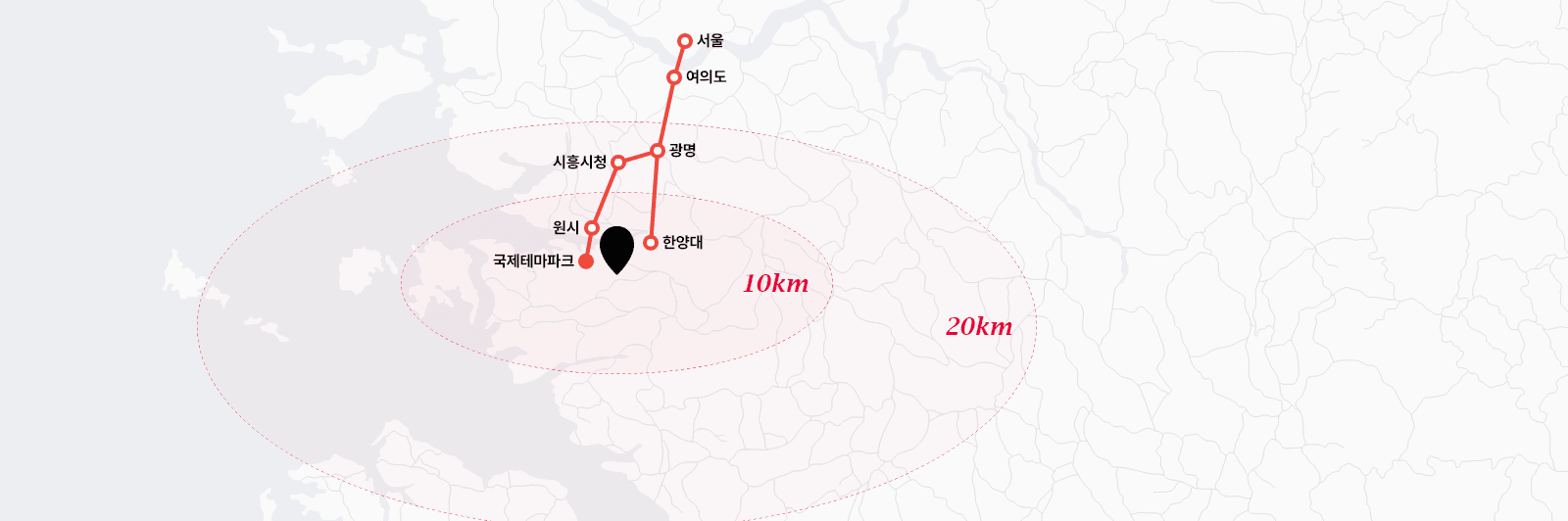 신안산선 (2024년 개통) 접근성 지도
