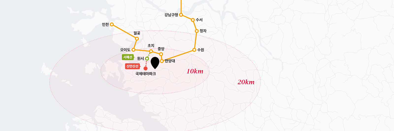 4호선 접근성 지도